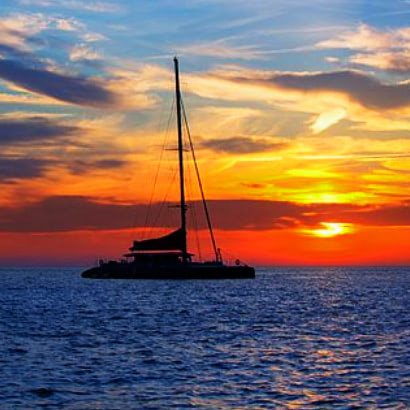 Catamaran Sunset Cruise along the North coast